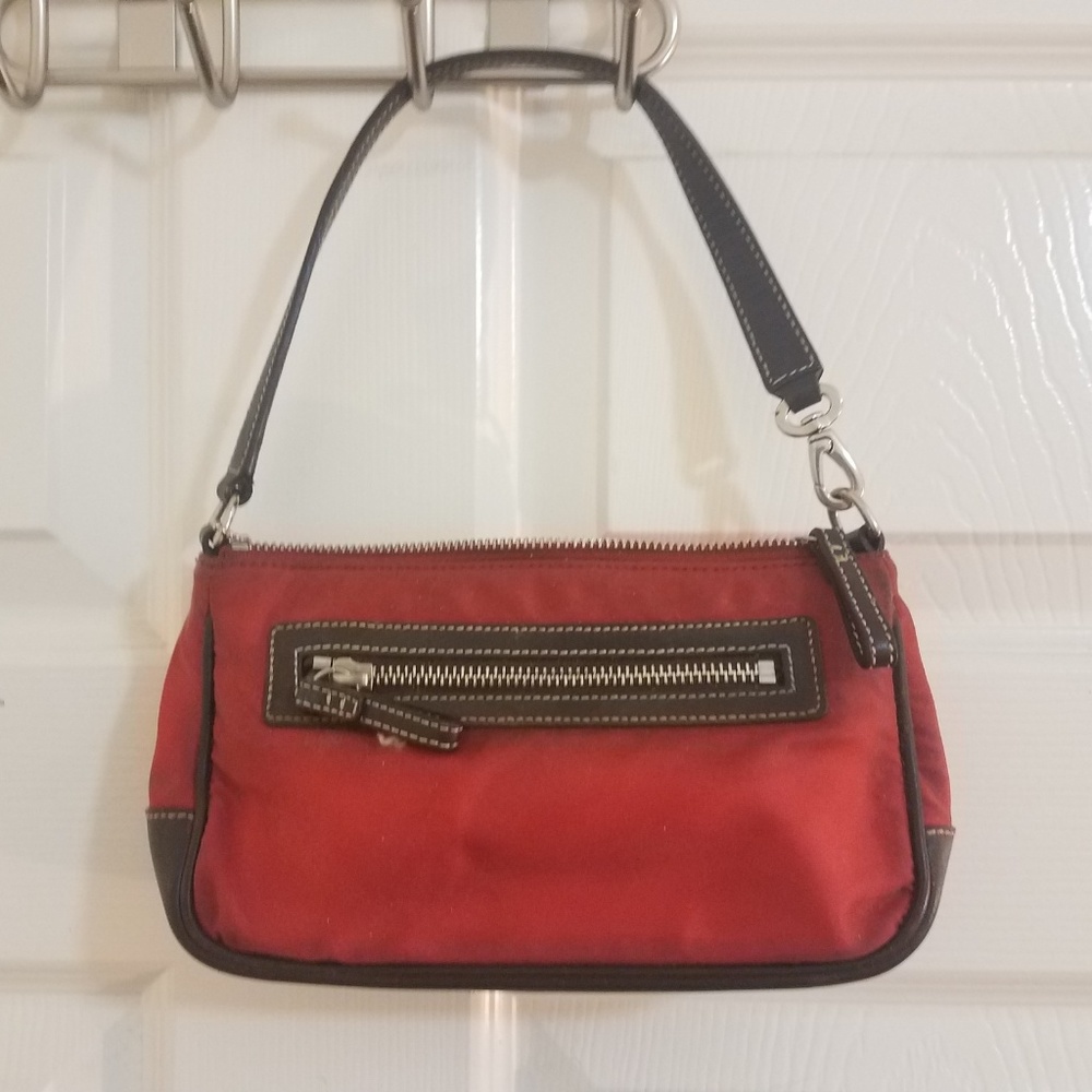 Coach Red Demi wristlet purse 4291